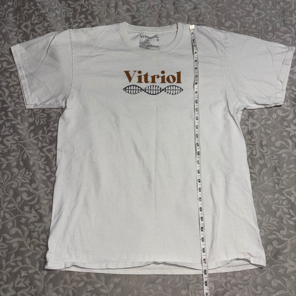 Vitriol Graphic T-Shirt Mens Large White Excellent Symmetry Anatomy Science Tee - Picture 1 of 7
